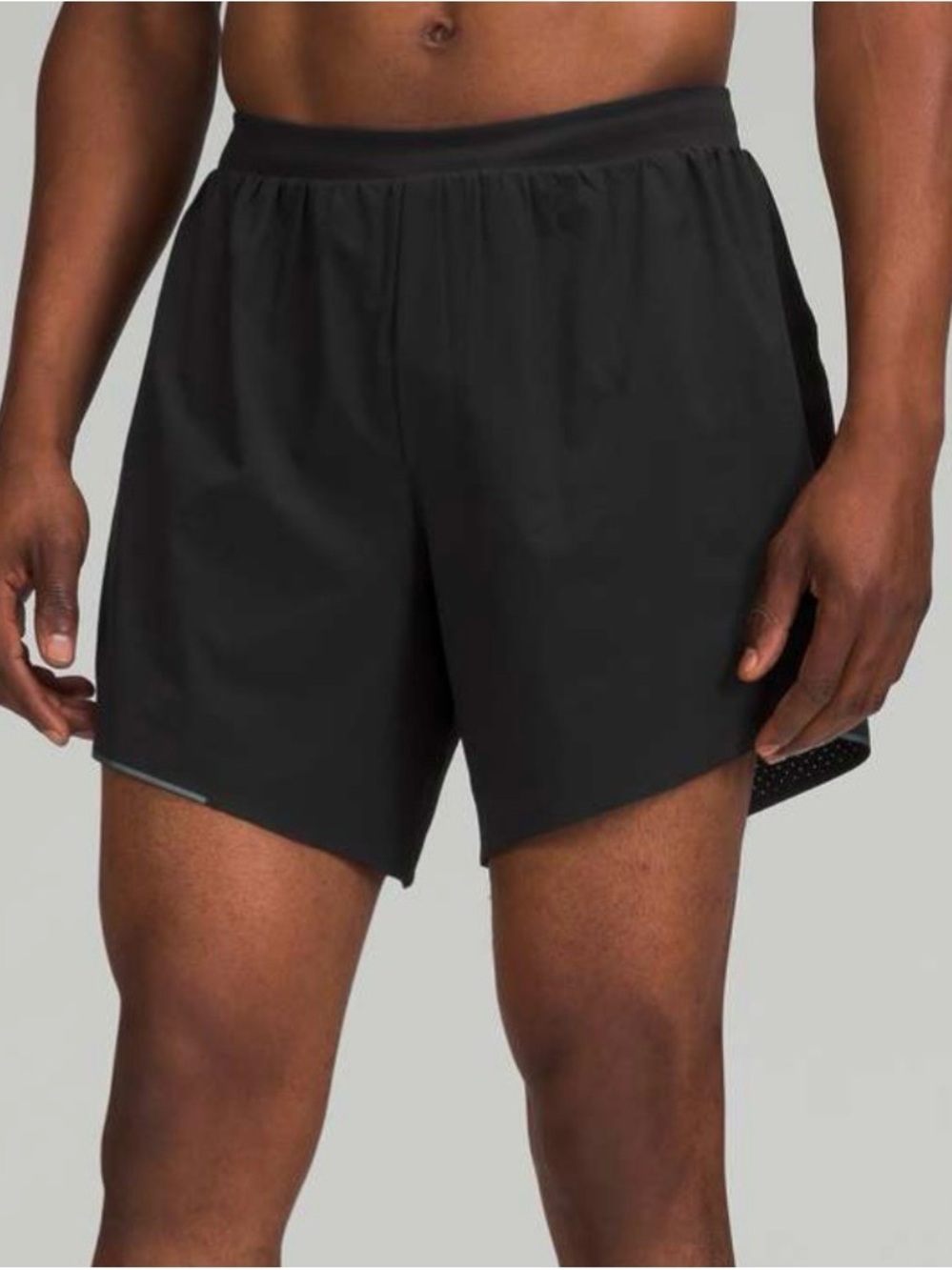 Lululemon Outpacer Short 6" Black Mesh Lined Men’s Medium